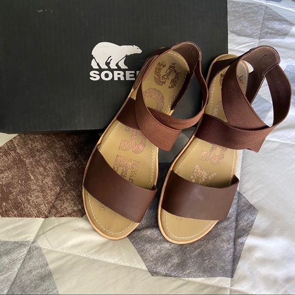 Sorel ella sandal tobacco Clearance